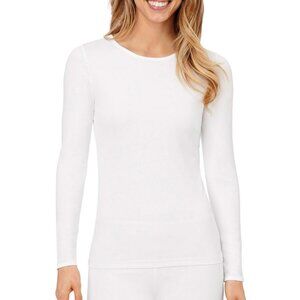 #1470 Cuddl Duds Climatesmart Long-Sleeve Crewneck Top - White,Black